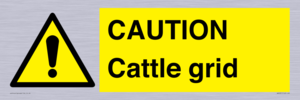 CAUTION Cattle grid